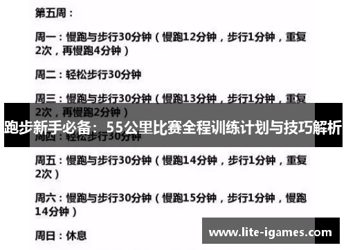 跑步新手必备：55公里比赛全程训练计划与技巧解析